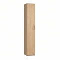 Roupeiro Alto de 1 Porta em MDF, Carvalho Natural, 50 x 40 x 180 cm