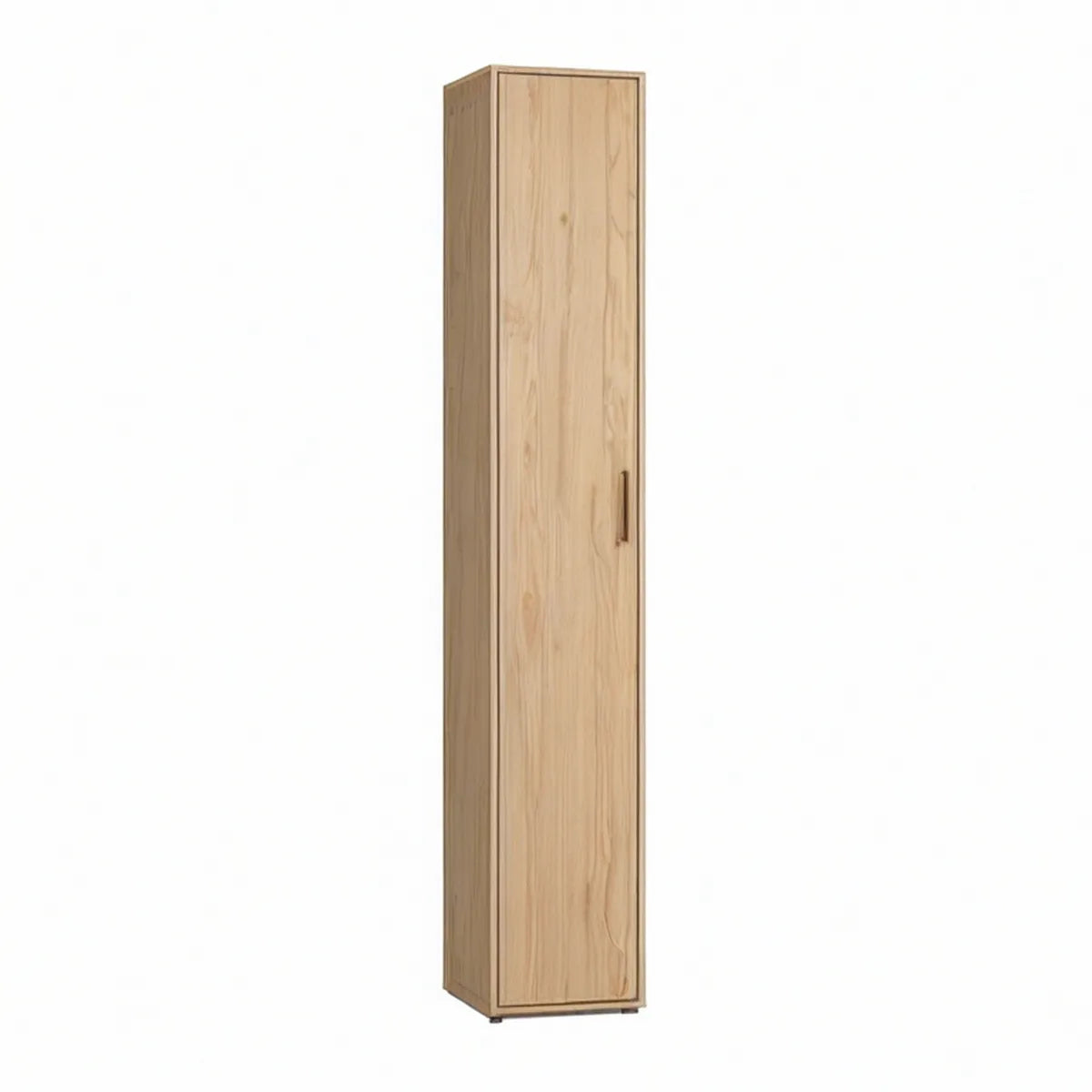 Roupeiro Alto de 1 Porta em MDF, Carvalho Natural, 50 x 40 x 180 cm
