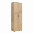 Roupeiro de 2 Portas em Aglomerado Melamínico Carvalho Claro 80 x 50 x 180 cm